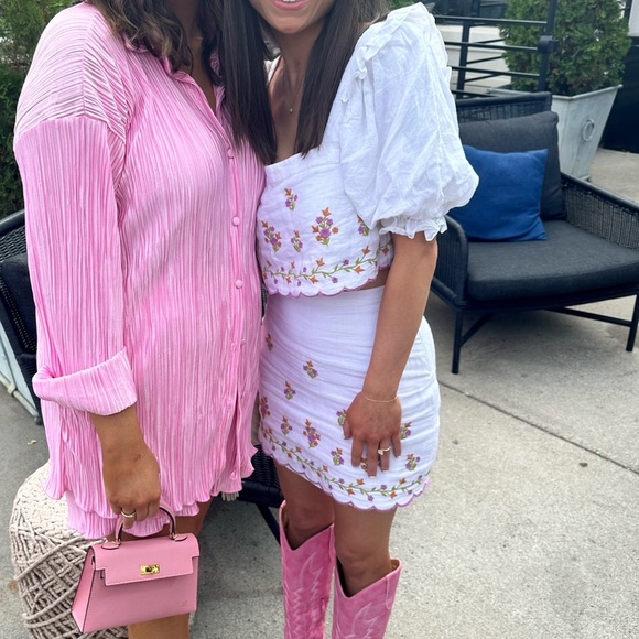 MAJORELLE White Puff Sleeve Sundress Resort Wear - Picture 6 of 6